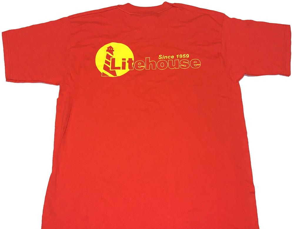 Rare! Vintage 2000s Litehouse Pools & Spas Since 1959 T-Shirt New! LARGE Unisex T-Shirt L