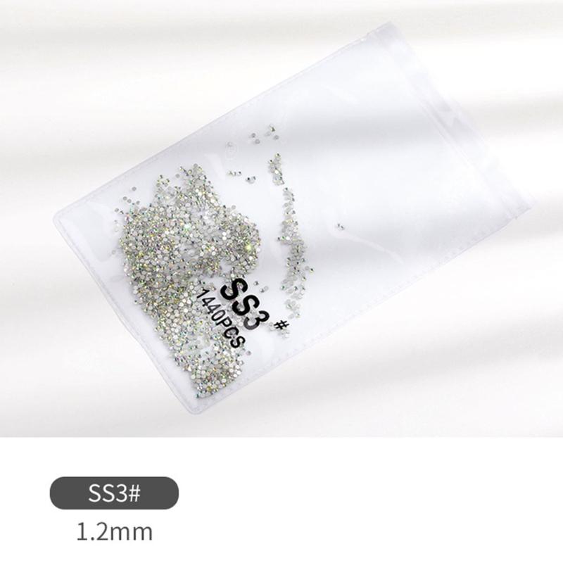 Mini Flatback for Rhinestones Crystals 3D Decorations Flat Back Stones Gems Set Nail Art Decoration