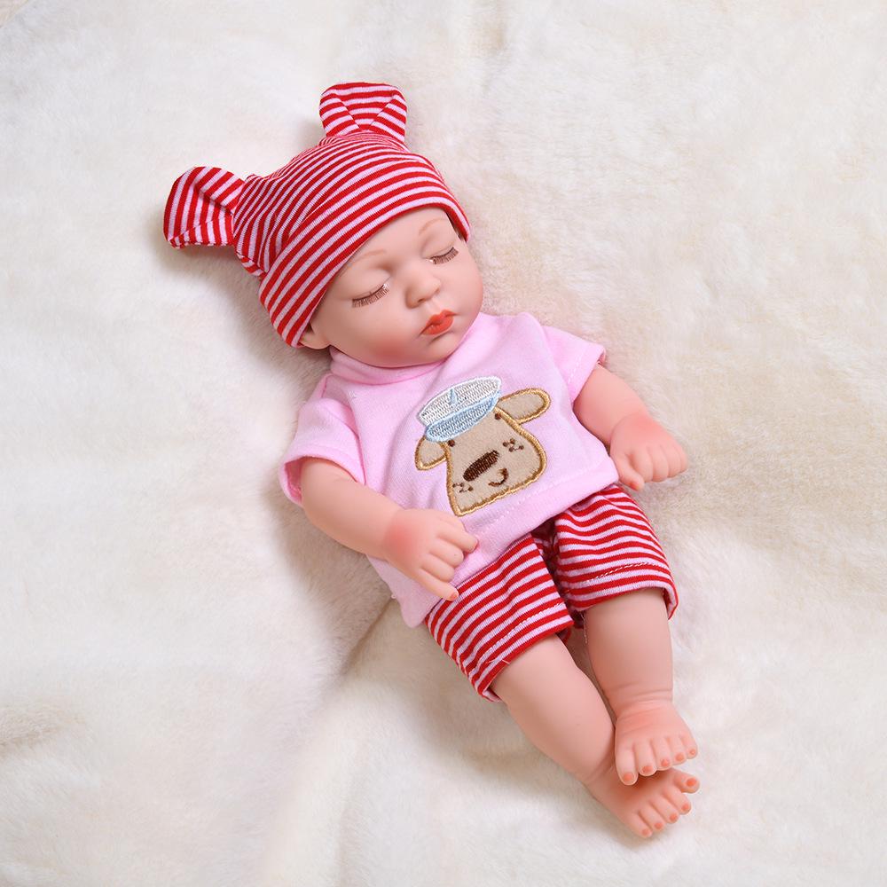 30cm Silicone Reborn Baby Doll - Soft Sleep Companion & Child Role-Playing Toy