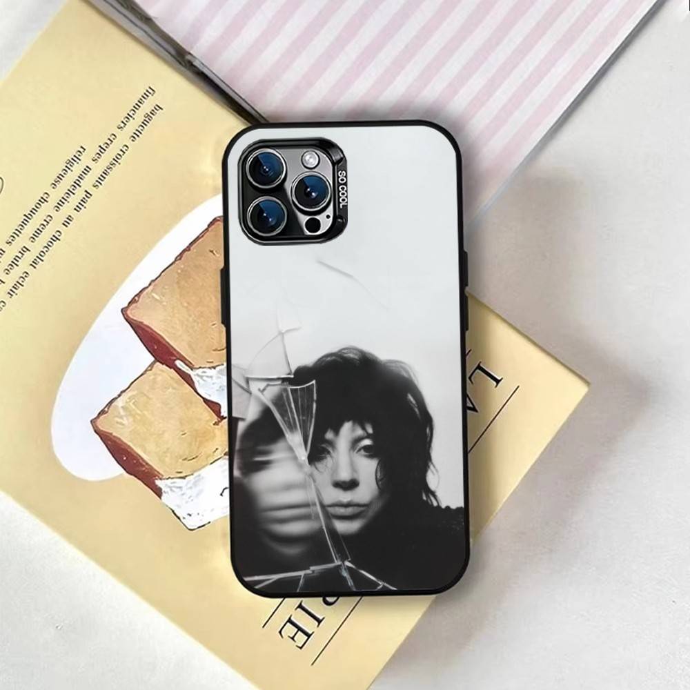 Sängerin L-Lady G-Gaga Handyhülle Für iPhone 17,16,15,14,13,12,11 Plus,Pro Max,XS,Farbige Silberbeschichtete Innenseite
