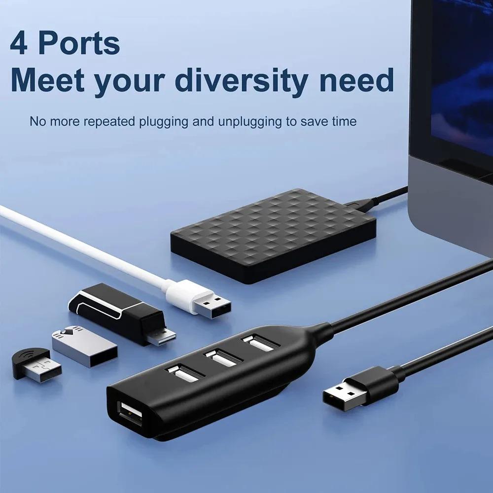 4-poorts USB 1.1 High Speed ​​Mini Hub-aansluiting voor laptop-pc