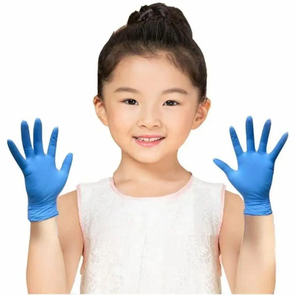 10pcs Kids Disposable Nitrile Gloves Children Latex Powder Free for Household Cleaning Crafting Painting Gardening Cooking Glove 3