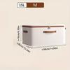White Zippered Storage Box - Heavy Duty Linen Organizer for Clothes, Jewelry, Shoes & Accessories, Travel & Home Use