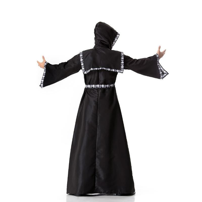 Real Shot Halloween Masquerade Reaper Cape Witch Cape Male Wizard Vampire Costume Adult Witch