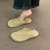 Fashion Mesh Hollow Woven Toe Sandals for Women for Summer Wear New Style with Back Straps and Soft Soles for Beach Roman Shoes