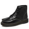 2026 Autumn and Winter Men's New Cowhide Martin Boots Men's High-top British Wind Locomotive Velvet Trendy Tooling Boots