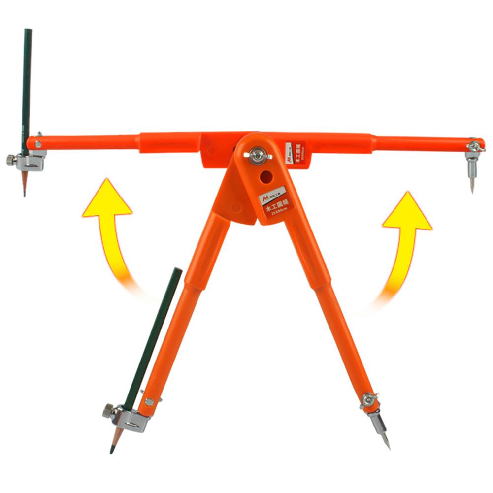 Carpenter Precision Pencil Compasses Large Diameter Adjustable Dividers Marking for Woodworking