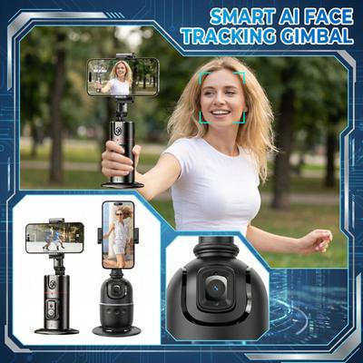 Smart Facial Phone Tripod, 360° Rotation Hands-Free Auto Face Tracking Tripod, Gesture Control & No App, Retractable Phone Stand For Vlogging, Li