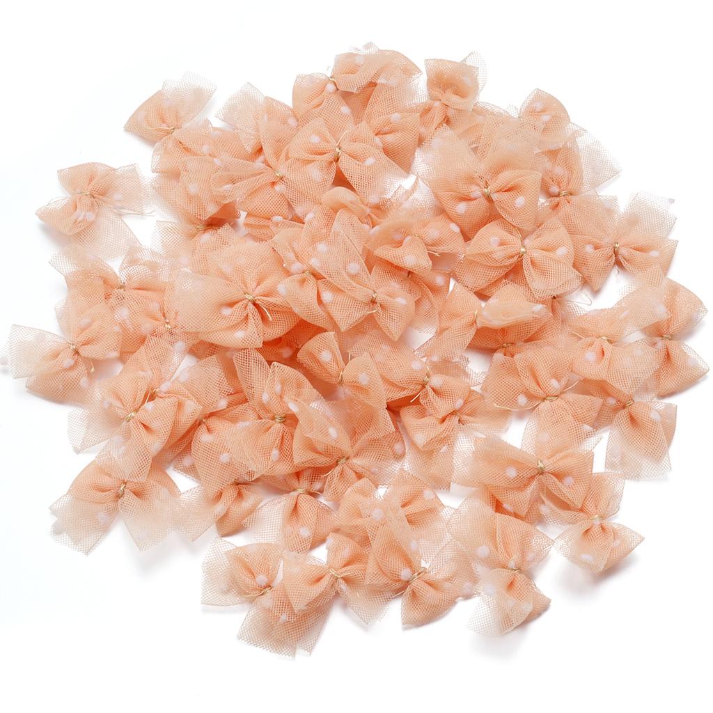 10pcs/lot Mini Mesh Bows Headwear Fresh Cute Color Loose Bow Beads for Craft Handwork Decoration DIY Hairpins Earrings Material