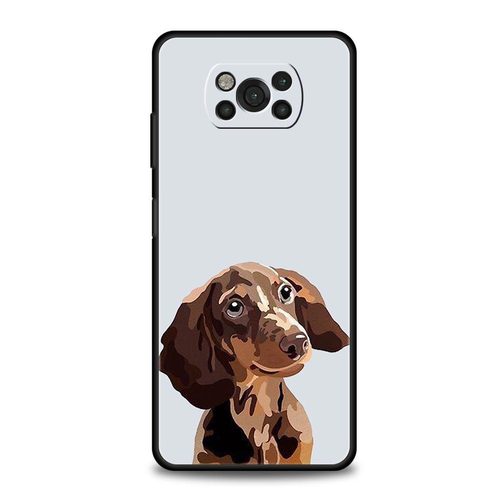 

Dachshund Sausage Dog Phone Case For For Xiaomi Poco X6 X5 Pro X4 X3 NFC F5 Pro F4 F3 GT M5 M4 Pro 5G M3 C51 C50 C55 Soft Cover Poco M4 Pro