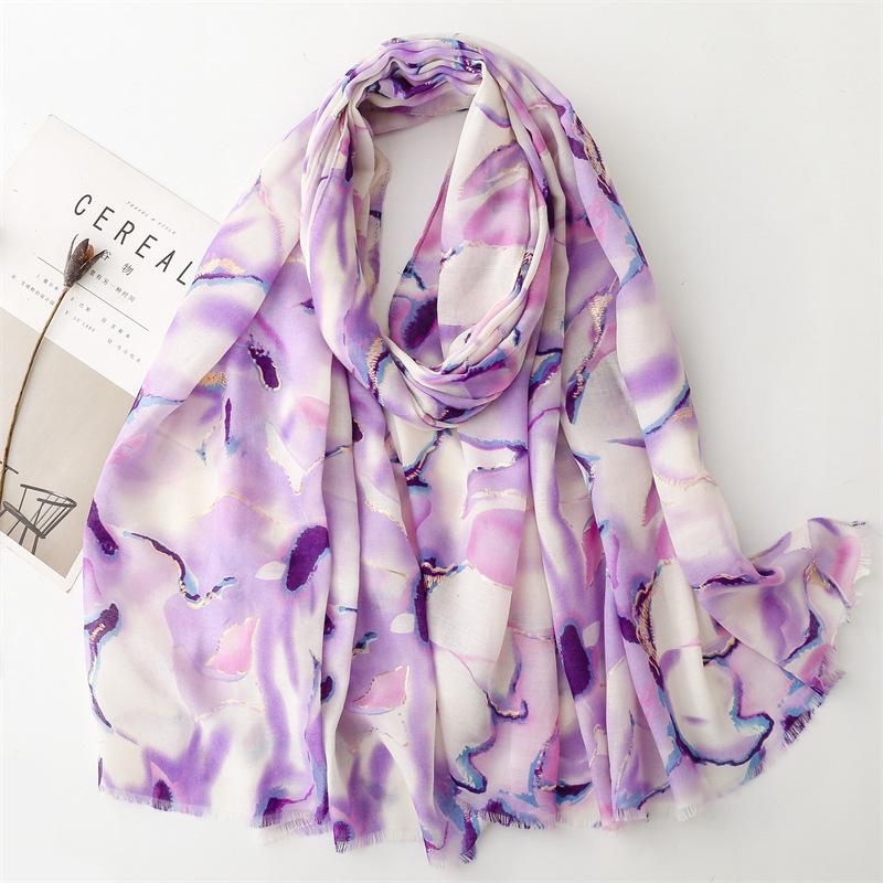Luxury Women Viscose Scarf Ventilate Summer Beach Shawl Cotton Linen Feeling Tassel Pashmina Muslim Hijab Wrap Lady Turban