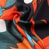 POBING Silk Scarf Women Large Shawls Fish Begonia Print Stoles Square Bandana Luxury Kerchief Hijab Female Foulards 130CM