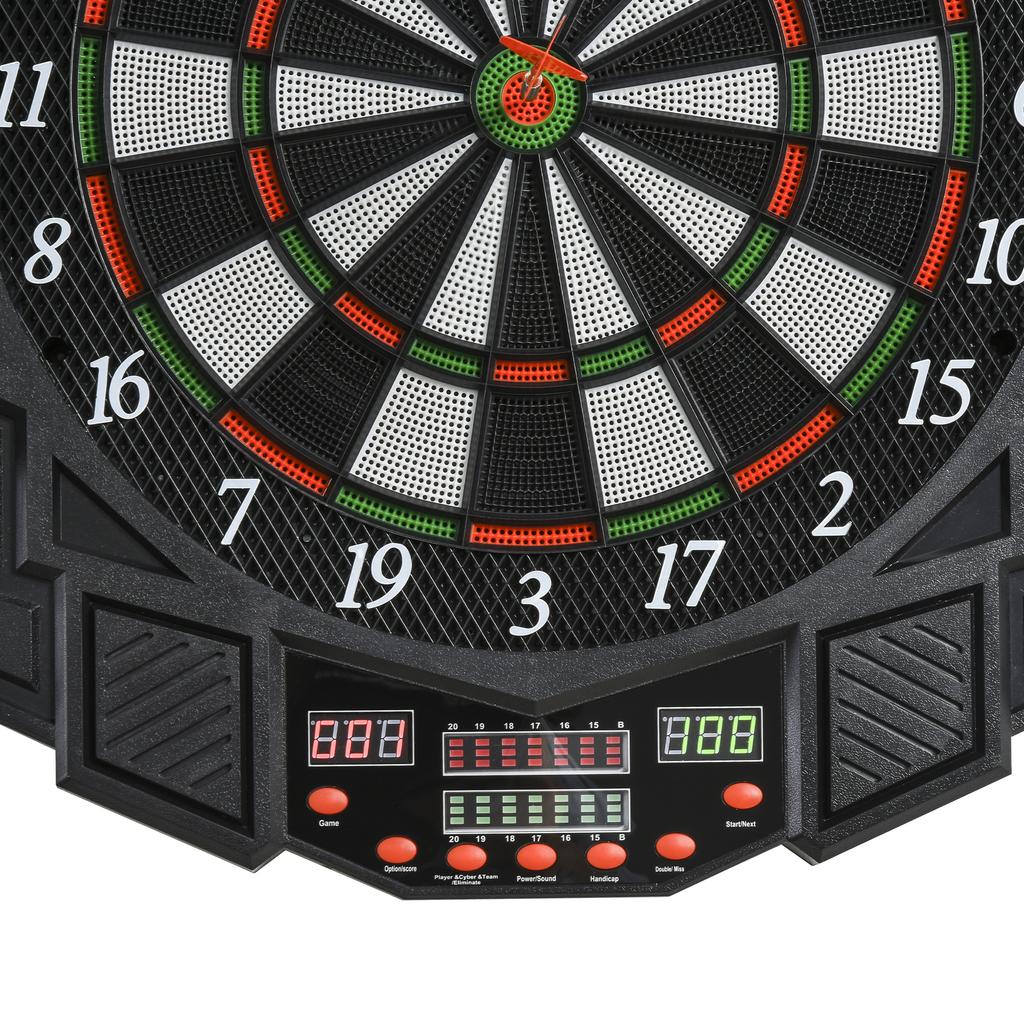 Dart Board Set, Electronic Dartboard with LED Digital Score Display, Soft Tip Darts, 27 Games, Speaker Sound