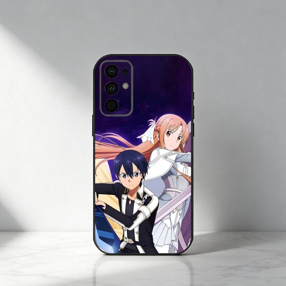 K-Kirto Sword-AO A-Asuna Phone Case For Samsung S25,S24,S21,S22,S23,S20,Ultra,S26,Plus,Fe,Note,5G Black Cover