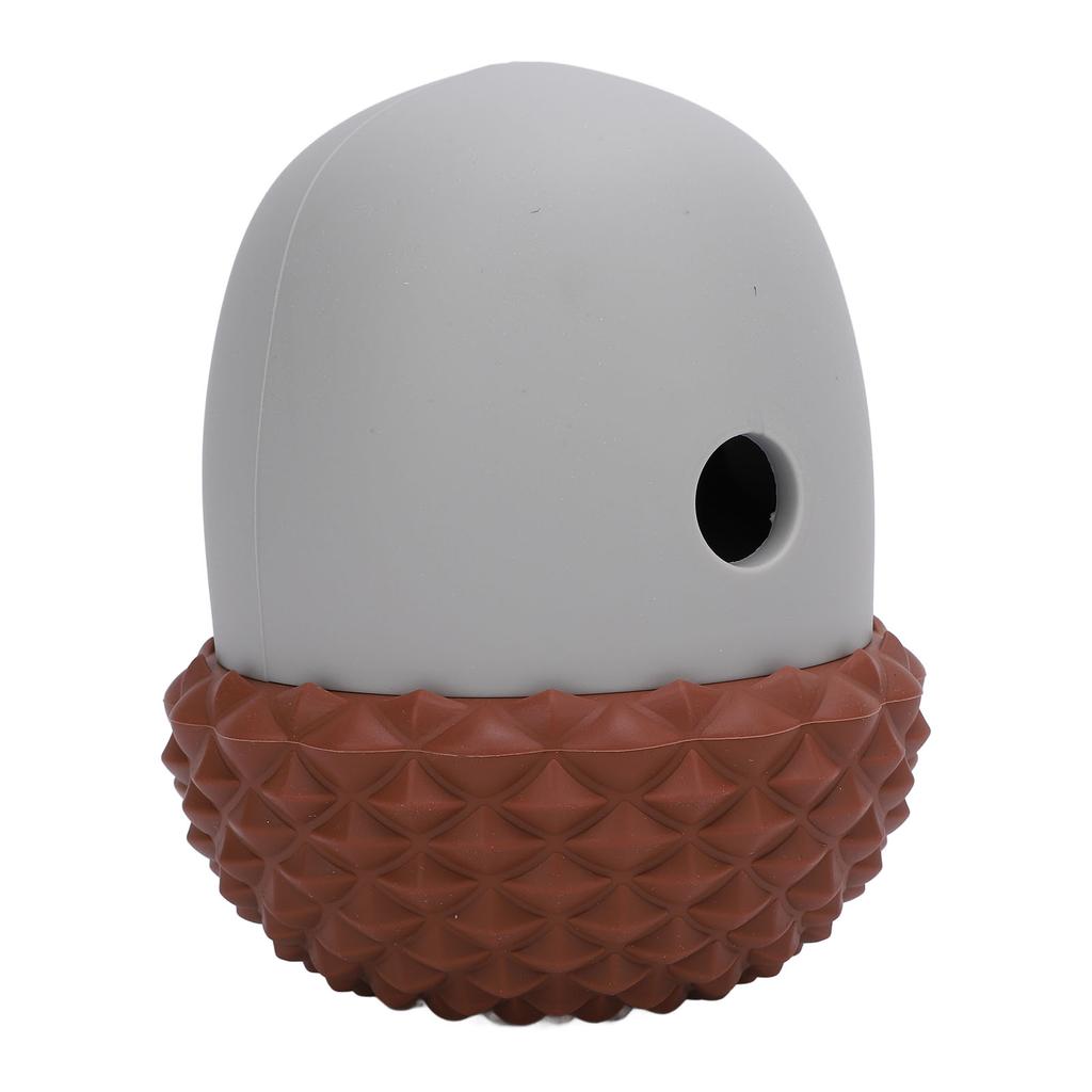 Dog Food Dispensing Ball Toy Acorn Shaped Interactive Slow Feeding Reduce Picky Eating Silicone Dog Feeder Dispensing