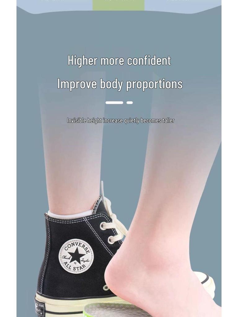 Men's & Women's Air Cushion Sports Insoles: Shock Absorbent, Breathable, Odor Resistant, Height Boosting for Basketball & Running