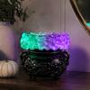 Gruseliger Atmosphäre-Schöpfer Halloween-Kessel LED-Blasenlicht, Farbwechselnde Hexentrank-Lampe, Gothic-Themen-Partyartikel Leuchtender Kerzenhalter für