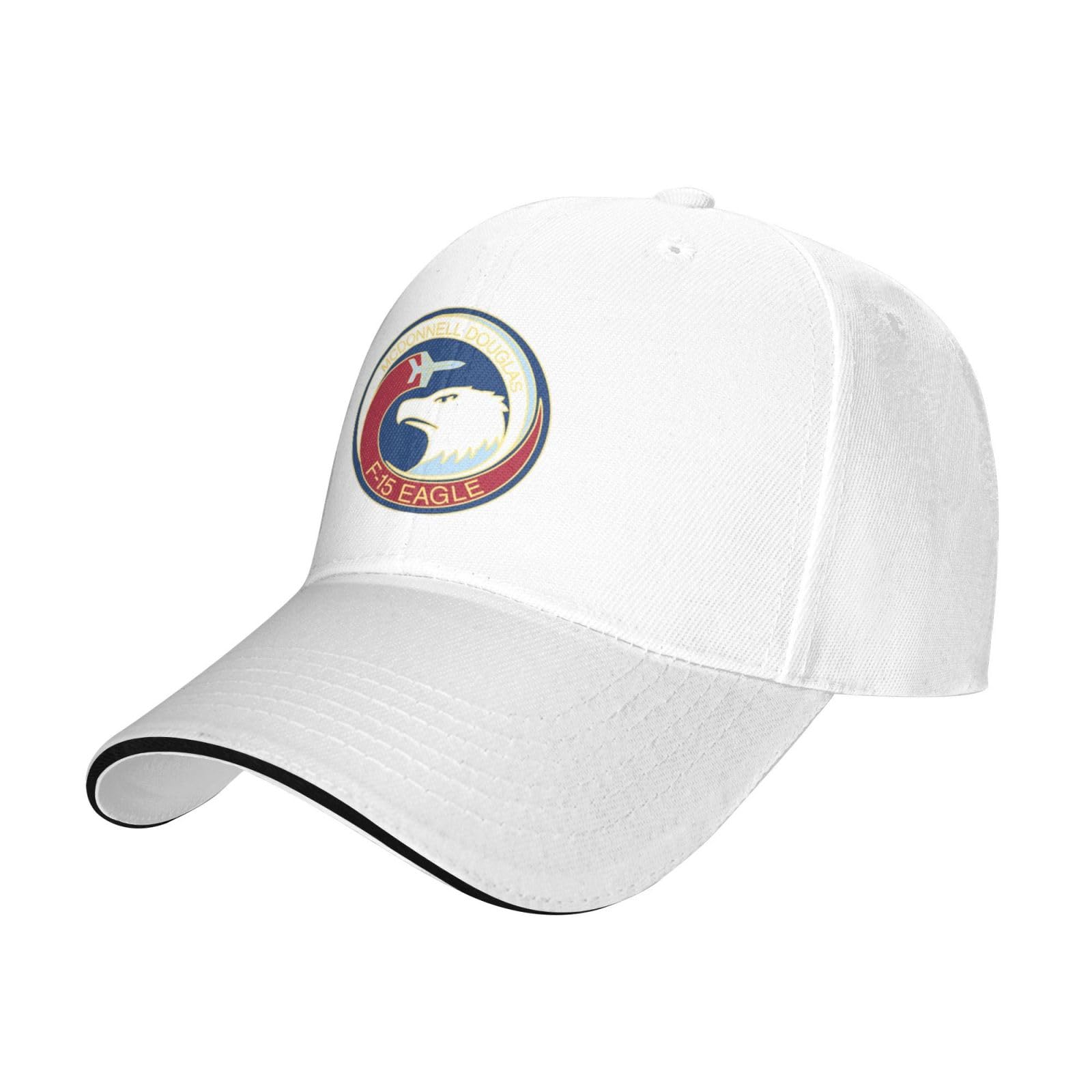 

Air Force F-15 Eagle Program Adjustable Baseball Cap Unisex Sandwich Dad Hat Golf Hat One Size білий