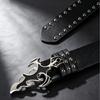 Punk Rivet Buckle Belt, Black Belt, Street Hip Hop with Decorative Belt