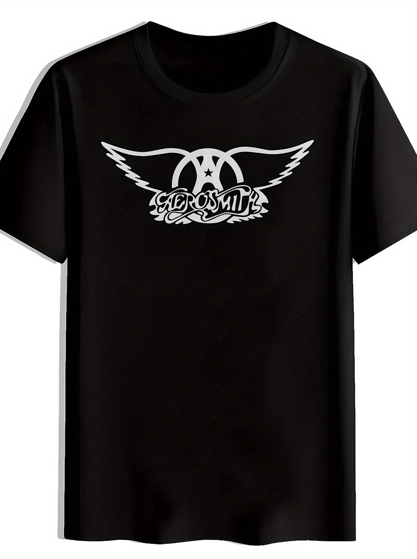 Retro Rock Band Graphic T-shirt - STRAY CAT & OASI-A Design with Wings XXL