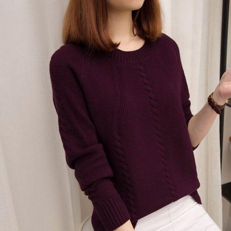 Classic Solid Color Autumn Winter Sweaters Women High-quality Long Sleeve Loose Korean All-match Knitting Bottoming Shirt Top