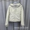 Hooded long-sleeved double-zipper short down jacket women's winter new loose and thin simple casual jacket jacket jacket