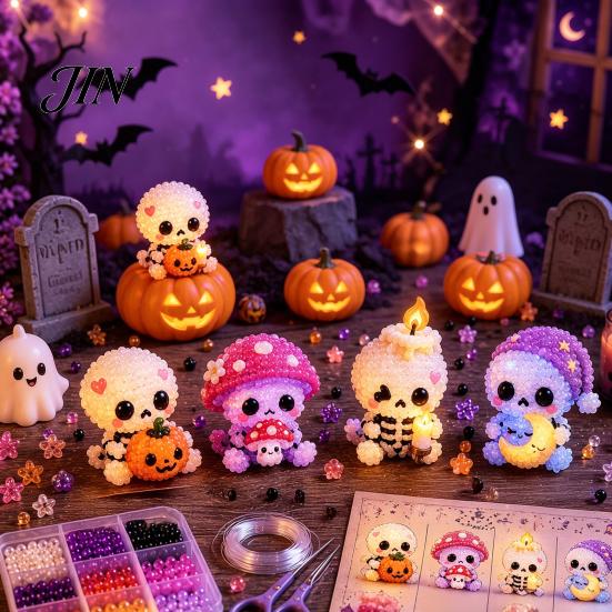 Beading Projects for Beginners Glowing Fantasy Spirits DIY Bead Kit, 3D Mini Elf Craft Set, Handmade Art Unique Gift Ideas Ornament with Instruction,