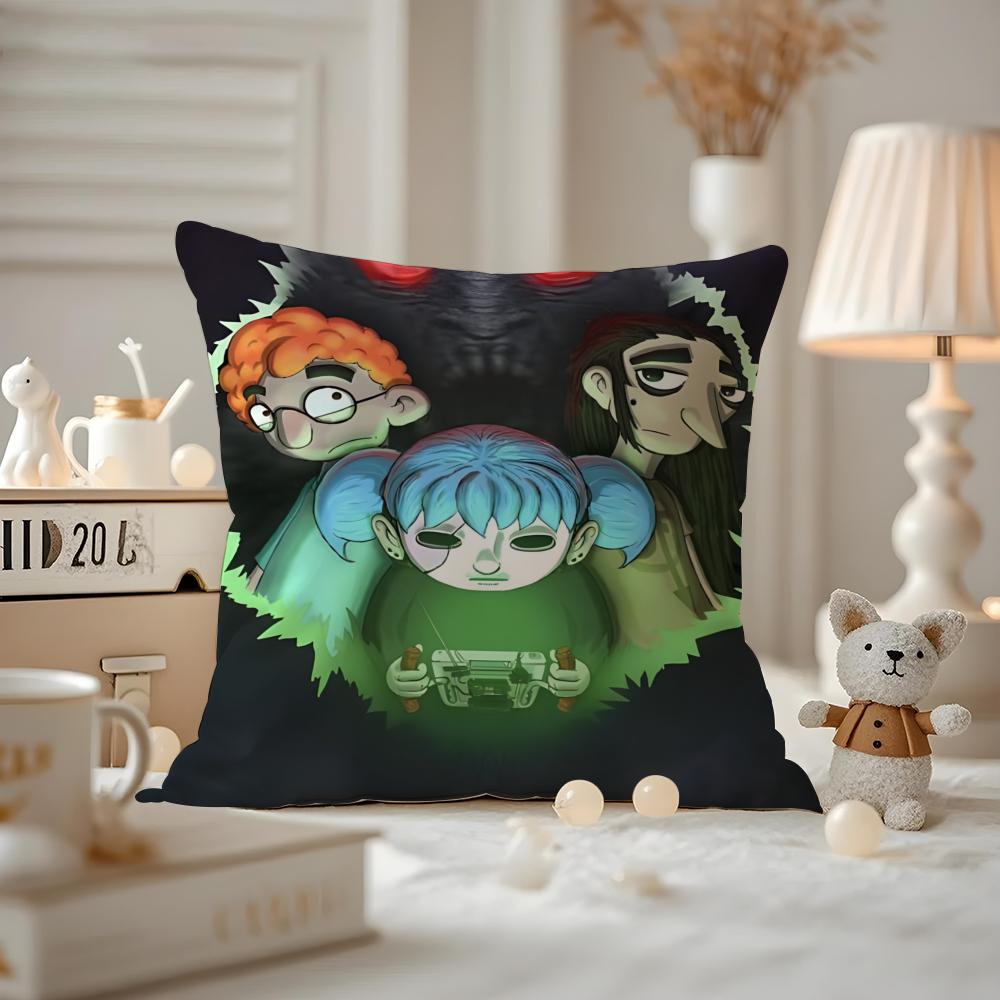 Funda de cojín Sally Face Estampada Funda de almohada Para Sala de estar Cubierta de cojín de sofá y Decoración de dormitorio