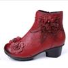 Vintage-Stiefel, echtes Leder, Stiefeletten, neue Winter-Damen, warme Schuhe, weiche, rutschfeste Untersohle