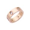 "Trendy European-American Titanium Steel Couple Ring with Diamond Accents"