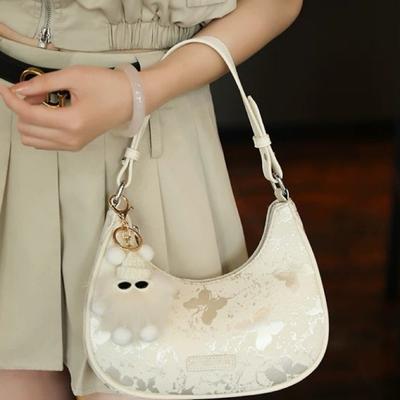 Borsa a forma di mezzaluna di design di nicchia, Borsa alla moda da portare sotto l'ascella per il pendolarismo, Borsa a tracolla singola