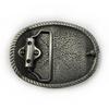 Higanbana Ethnic Style Oval Denim Belt Buckle - Unique Alloy Smooth Design