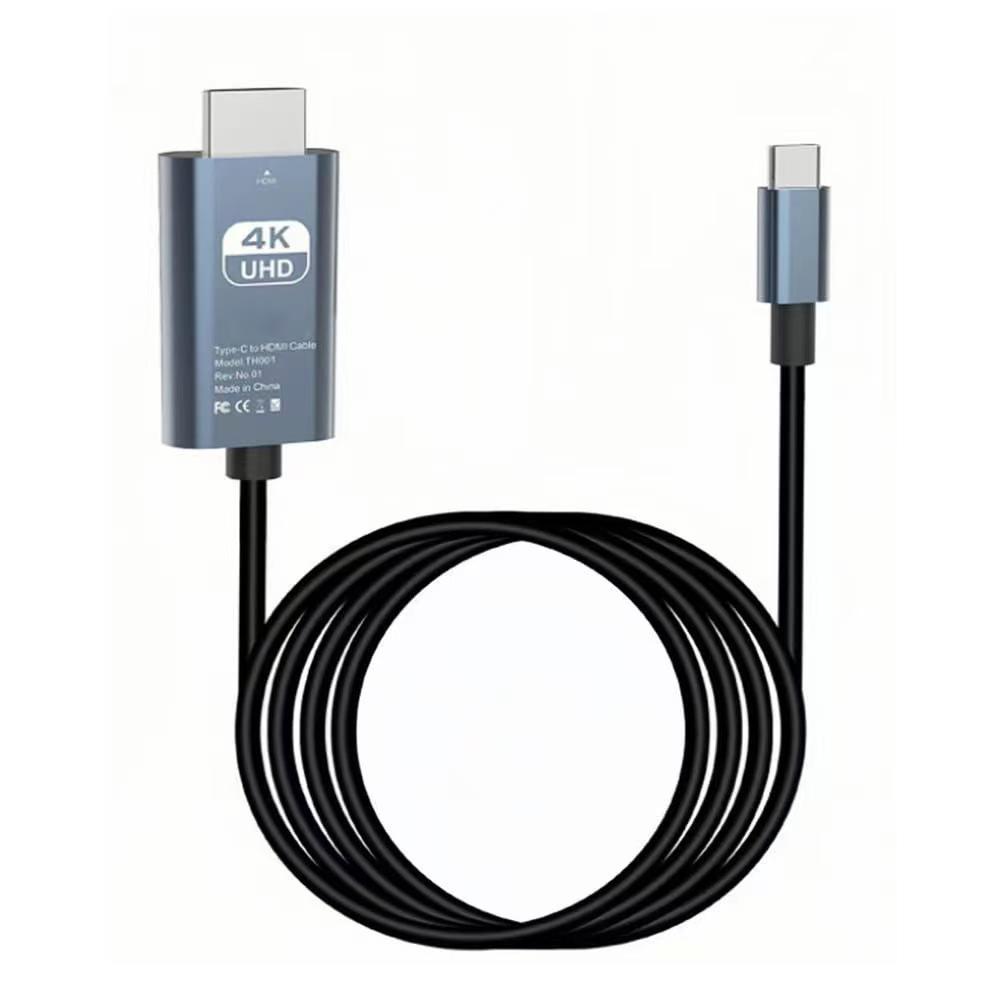 6K Type-C To HDMI Adapter Cable for Screen Mirroring On Mobile, Computer, TV, Monitor, Projector