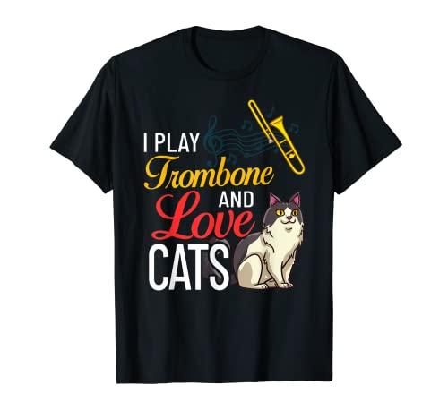 Cat Trombone Music Brass Instrument Player T-shirt