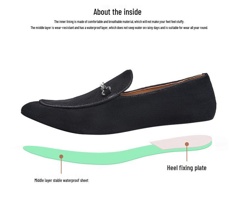 Britischer Sommer-Suede-Leder-Loafer: Mattierte, Atmungsaktive Slipper für Geschäft & Freizeit