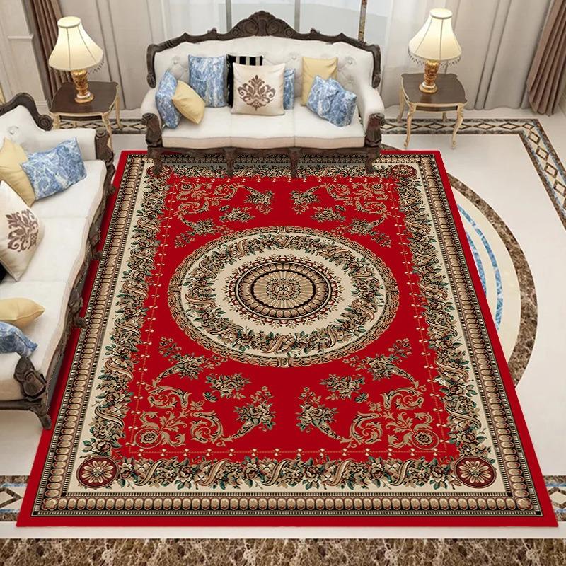 Europe Persia Style Retro Carpet Living Room Sofa Bedroom Bedside Kitchen Entrance Door Rug Non-slip Light Luxury Home Decor Mat