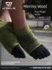 Wrels Outdoor-Sport Merinowolle Fünf-Finger-Socken Damen Hoch elastische Langlauf-Socken Feuchtigkeitsableitende Sportsocken