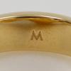 LOUIS VUITTON Over the Rainbow Ring M65256 Sparkling Double Finger Twist band gray Plated Gold #7.0(US Size) 31.9g Women Used