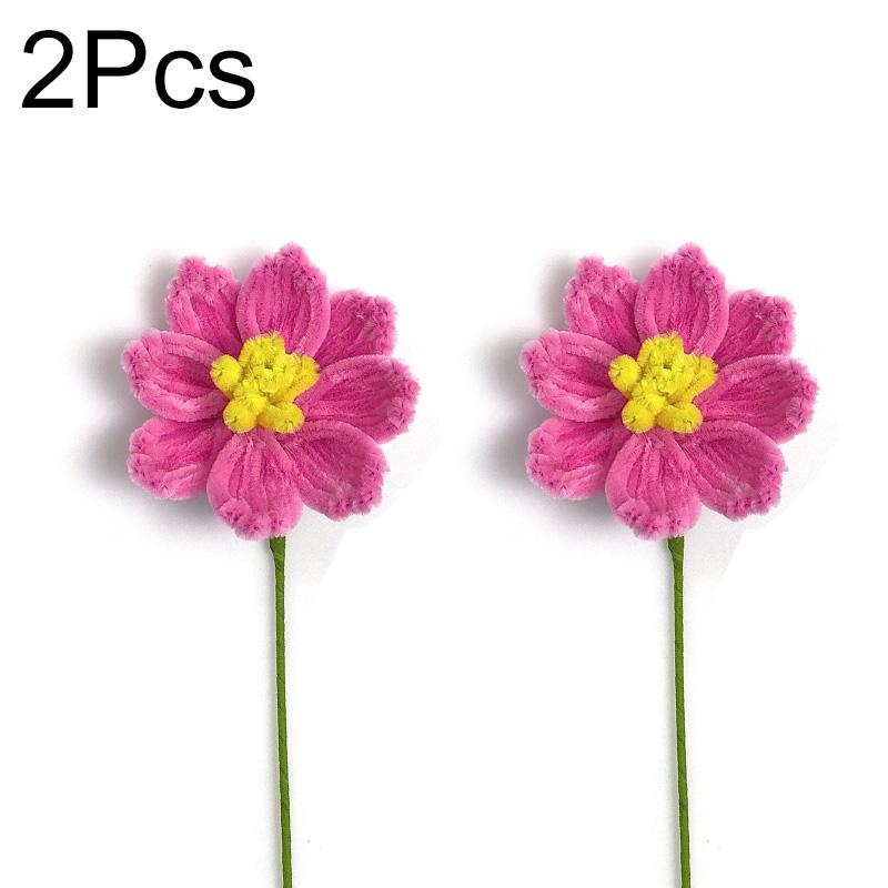 2Pcs Pipe Cleaner Friends Gift Home Decor 35CM Galsang Flower Branch Handmade Finished Flowers Woven Flower Auspicious Flower