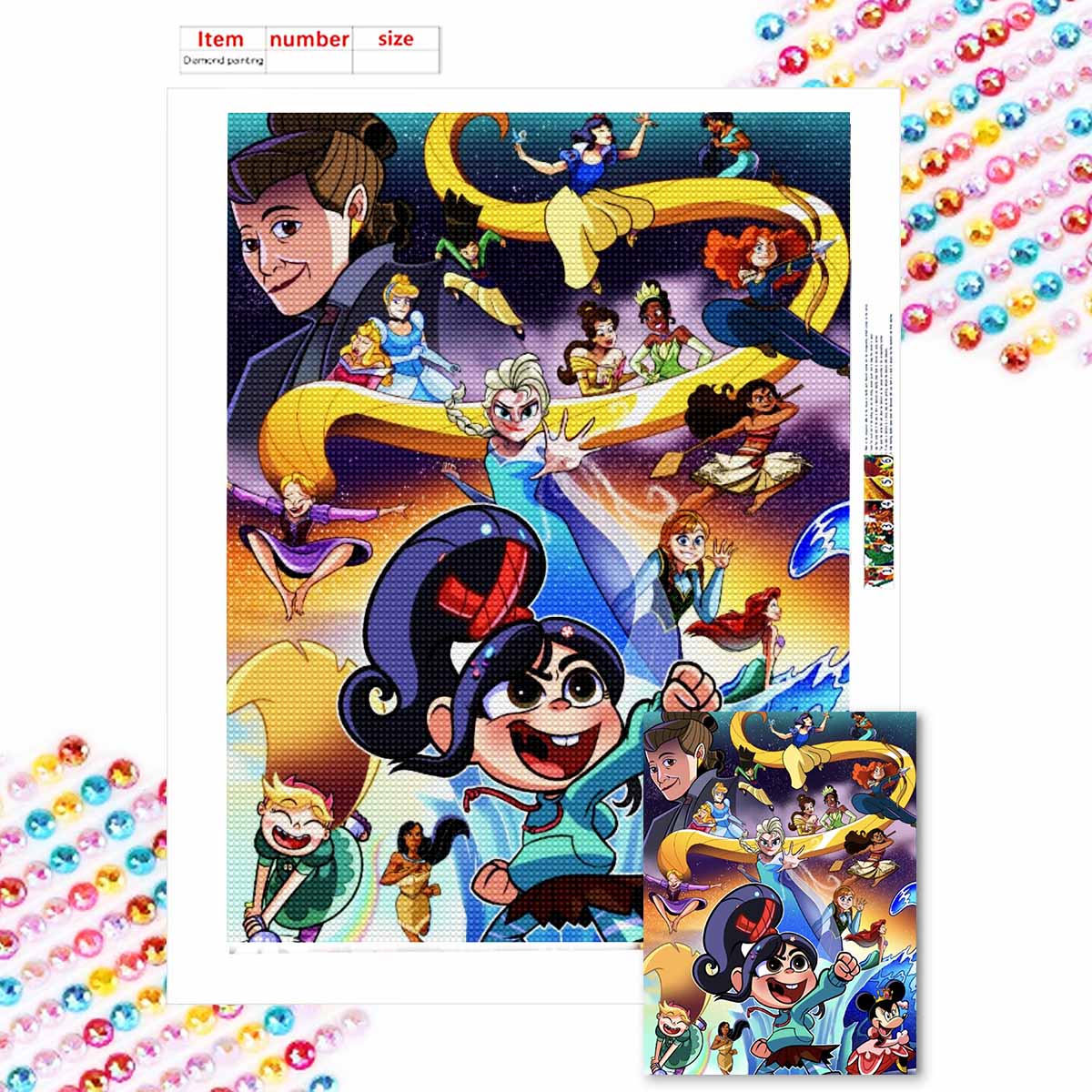 

Алмазная живопись своими руками Милая маленькая девочка Набор для вышивания крестом Мозаичное искусство Алмазная живопись Полная выкладка Алмазное украшение для дома Round 20x30cm