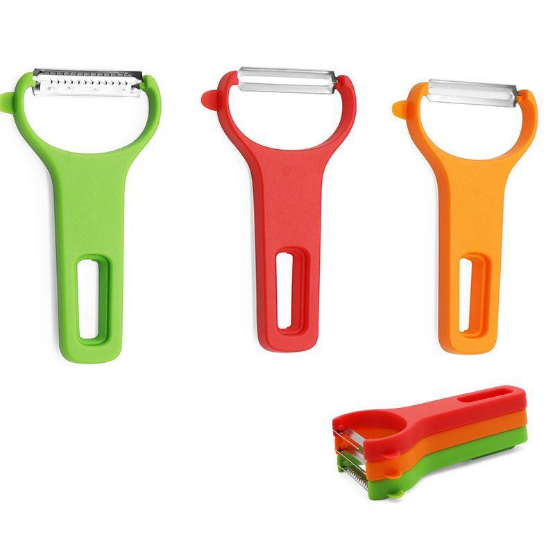 

Бытовые инструменты для ежедневного использования: ножи для чистки овощей и фруктов, различные лезвия, скребки, многофункциональный складной рубанок для дыни «три в одном» Color model [bag]