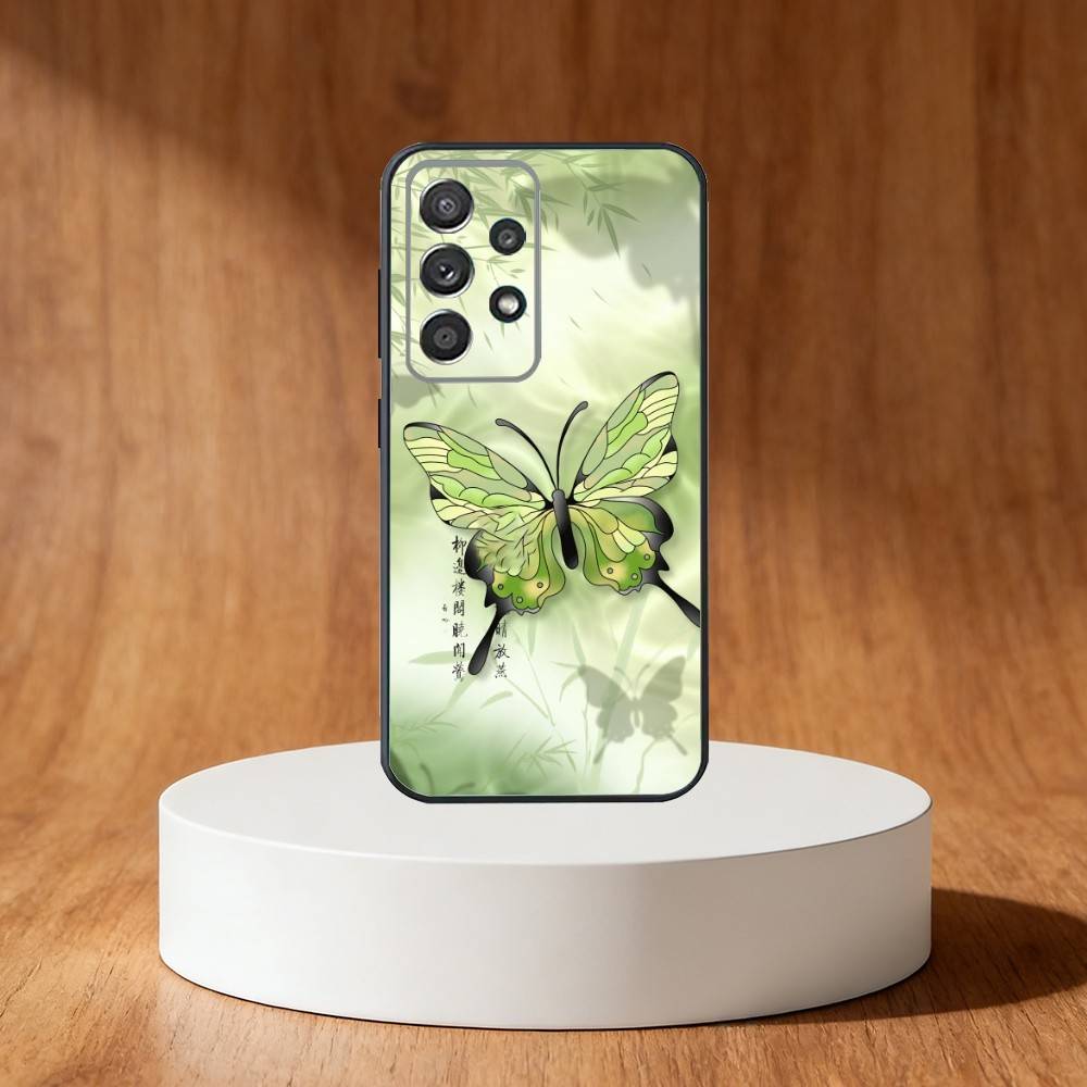 Ink wash painted butterfly Phone Case For Samsung S25,S24,S21,S22,S23,S30,Ultra,S20,Plus,Fe,Note,10,9,5G Black Cover