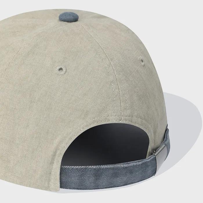 Square Logo Damaged Ball Cap - Light Khaki