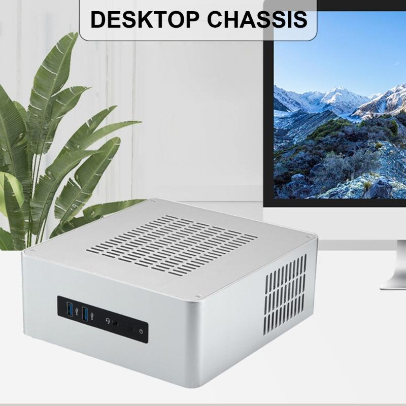 TA80 Caja Mini PC Soporta Placa Base Mini ITX Chasis HTPC con Refrigeración Avanzada Para Ordenador de Oficina en Casa