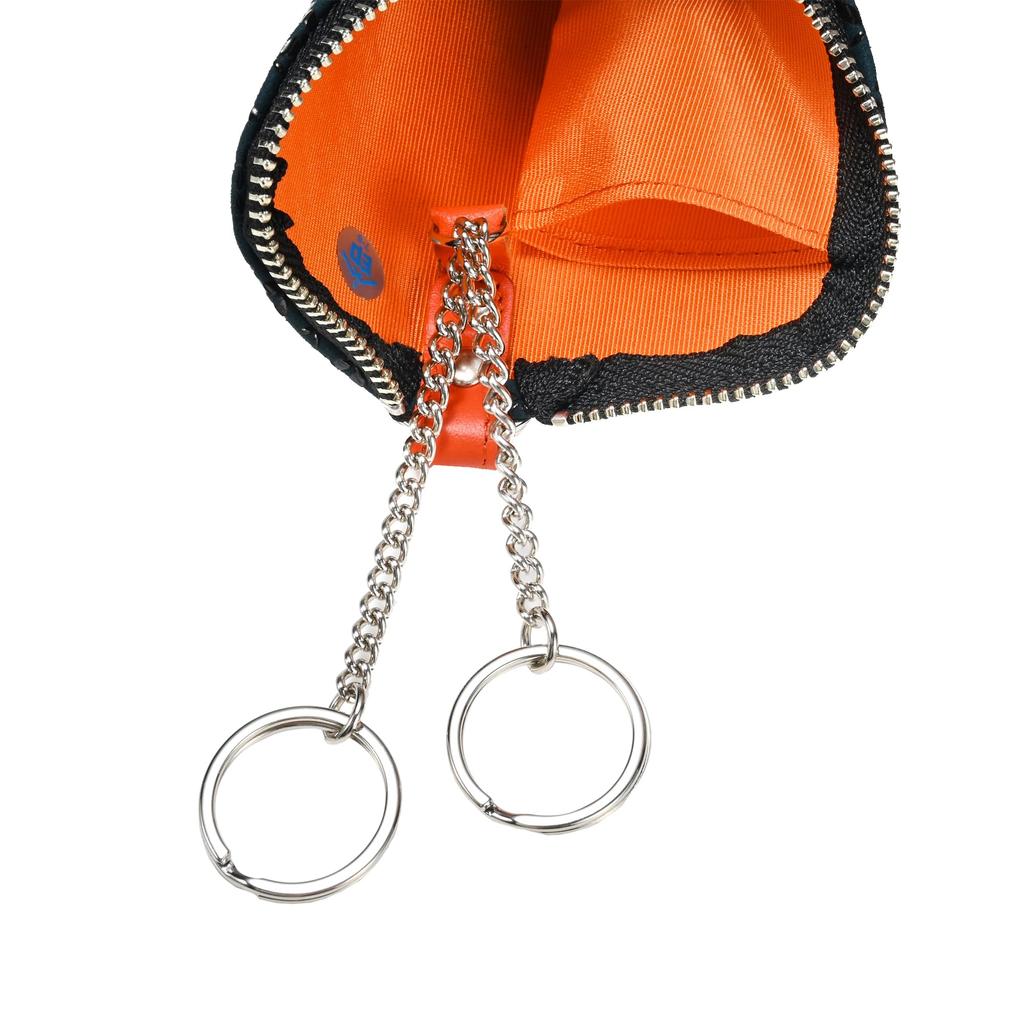 Inden Key Shippo Green with Black [Inden-ya] Case, Deerskin, HISOCA, Pattern, Lacquer, 9405-05-179