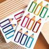 10 Stück bunte Namensetiketten für Kinder für Stifte Wiederverwendbar Cartoon-Designs Sicheres Ungiftiges Papier Schulzubehör