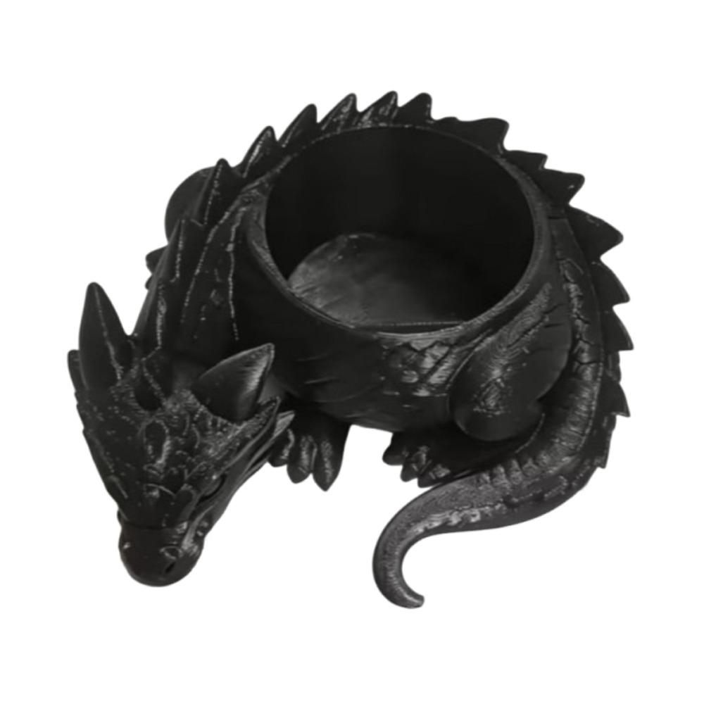 3D Printed Dragon Shaped Plant Pot Creative Animals Flower Pot Succulent Planter for Yard Garden