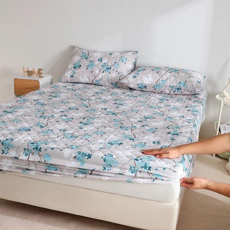 Αδιάβροχο Πάχος Διαδικασία Καπιτονέ Κινούμενα Σχέδια Λαγουδάκι Προστατευτικό Στρώματος, Ρυθμιζόμενο Σεντόνι με Λάστιχο 160x200, Προσαρμόσιμο Μέγεθος