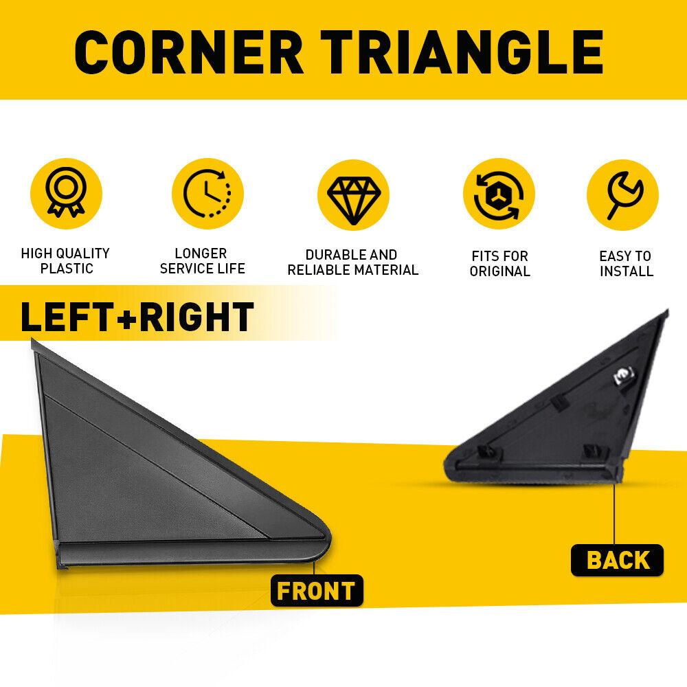 2× Mirror Corner Triangle Molding Fender For Grand Caravan Town & Country 08-20