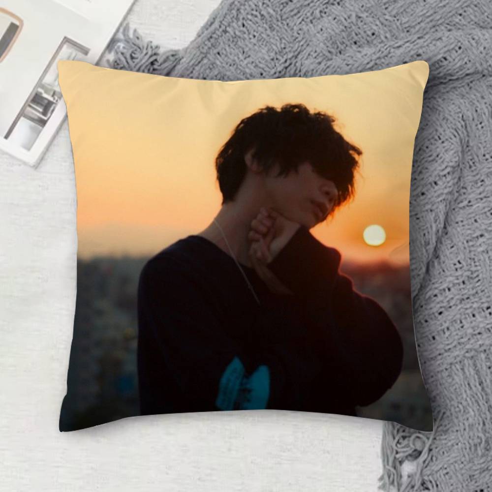 K-Kenshi Yonezu Double-Sided Printed Square Decorative Cushion Cover For Sofa Living Room Home Decor
